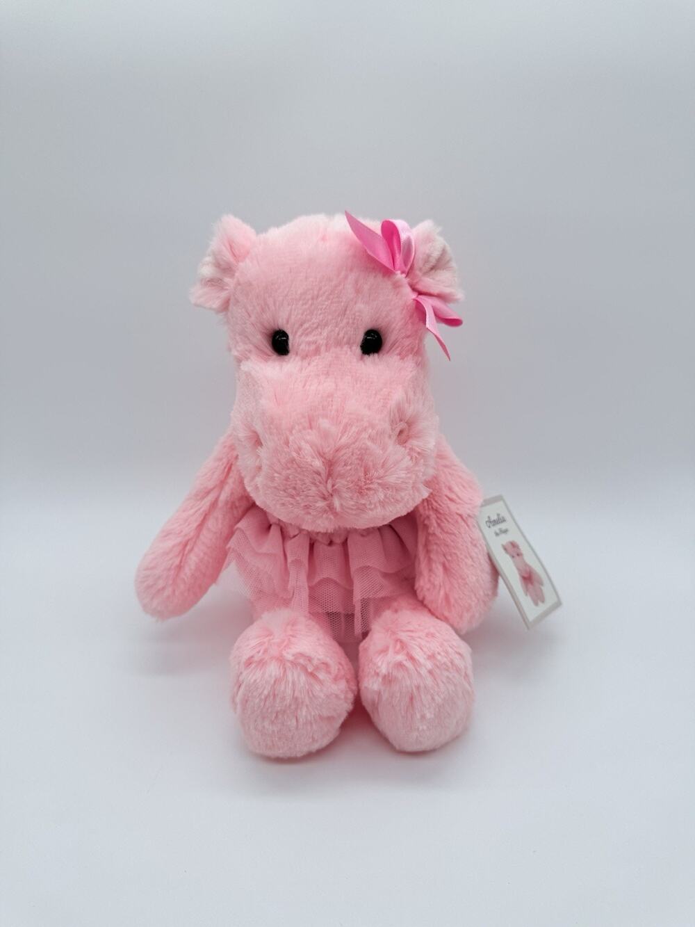 Aurora Pink Hippo Plush Amelia Twinkle Toes Dance Stuffed Toy Soft Rare HTF New